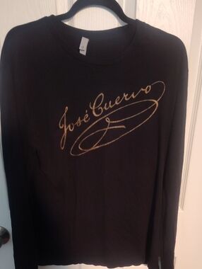 Next Level Apparel Black Long-Sleeve Shirt with Gold José Cuervo Script